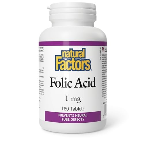 Folsäure 1 mg (180 Tabletten) – Natürliche Unterstützung für Zellteilung und Schwangerschaft