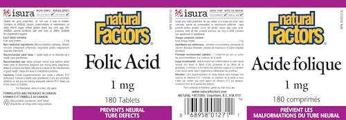Folsäure 1 mg (180 Tabletten) – Natürliche Unterstützung für Zellteilung und Schwangerschaft