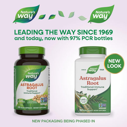 Nature's Way Astragalus-Wurzel, traditionelle Immununterstützung*, Non-GMO Project verifiziert, vegan, 180 Kapseln