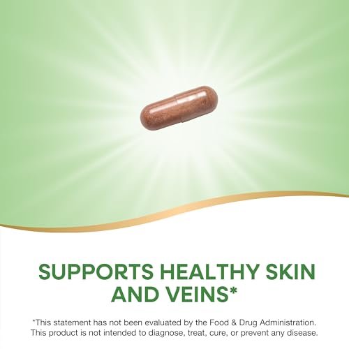Nature's Way Traubenkernextrakt Standardisiert – Unterstützt gesunde Haut und Venen*, Antioxidantien* – Non-GMO Project Verified – 60 vegane Kapseln