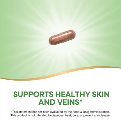 Nature's Way Traubenkernextrakt Standardisiert – Unterstützt gesunde Haut und Venen*, Antioxidantien* – Non-GMO Project Verified – 60 vegane Kapseln