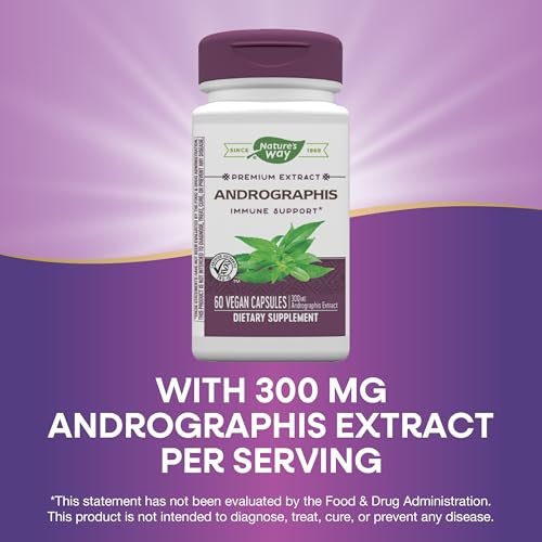 Nature's Way Premium Extrakt Andrographis, Immununterstützung*, 300 mg Andrographis-Extrakt pro Portion, 60 vegane Kapseln