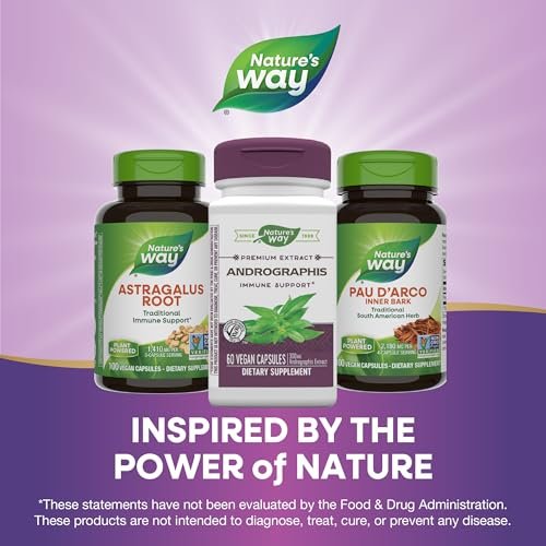 Nature's Way Premium Extrakt Andrographis, Immununterstützung*, 300 mg Andrographis-Extrakt pro Portion, 60 vegane Kapseln