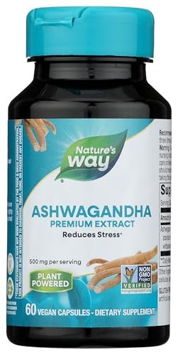 Nature's Way Ashwagandha, 500 mg pro Portion, 60 Kapseln (Verpackung kann variieren)