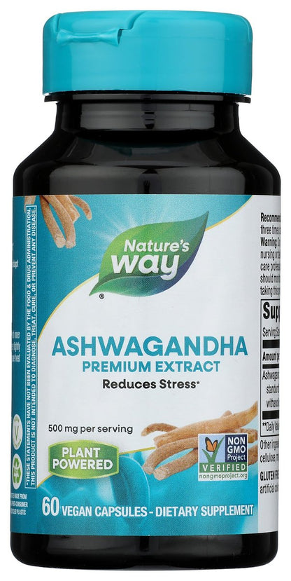 Nature's Way Ashwagandha, 500 mg pro Portion, 60 Kapseln (Verpackung kann variieren)