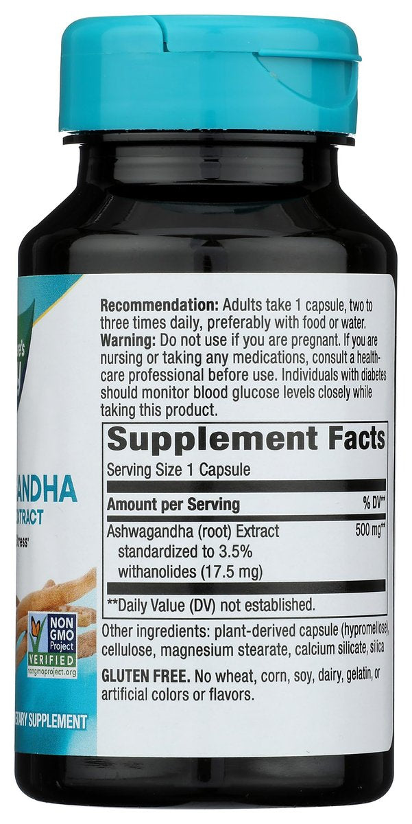 Nature's Way Ashwagandha, 500 mg pro Portion, 60 Kapseln (Verpackung kann variieren)