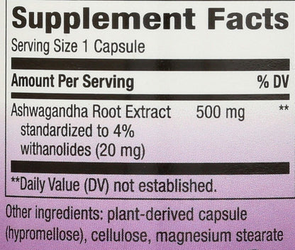 Nature's Way Ashwagandha, 500 mg pro Portion, 60 Kapseln (Verpackung kann variieren)