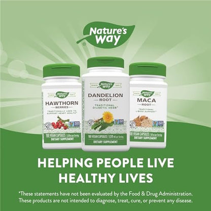 Nature's Way Löwenzahnwurzel, traditionelles Diuretikum*, traditionell zur Linderung von Verdauungsbeschwerden*, vegan, 180 Kapseln (Verpackung kann variieren)