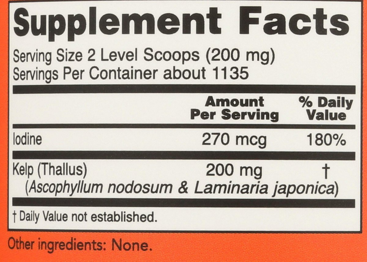 NOW Foods Kelp Pulver – 227 g (8 oz) | Natürliche Jodquelle aus Meeresalgen