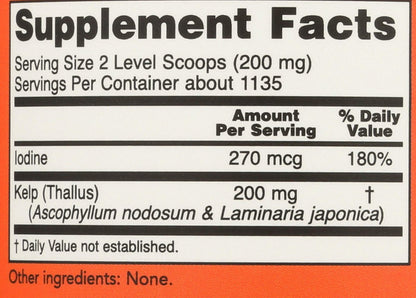NOW Foods Kelp Pulver – 227 g (8 oz) | Natürliche Jodquelle aus Meeresalgen