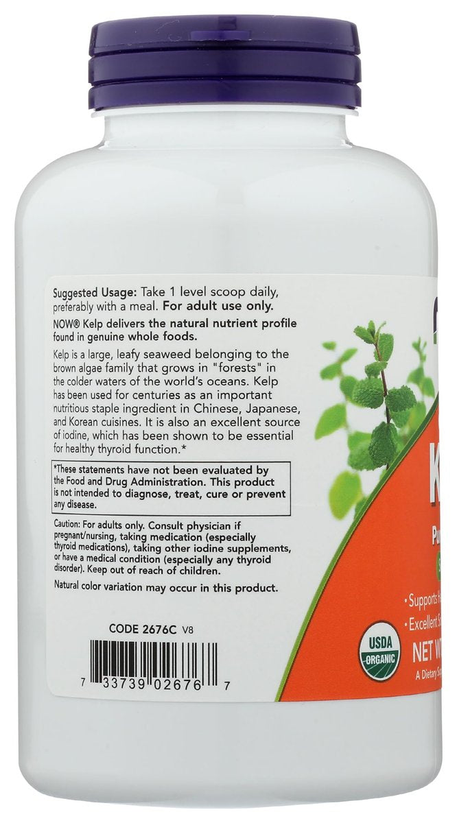 NOW Foods Kelp Pulver – 227 g (8 oz) | Natürliche Jodquelle aus Meeresalgen