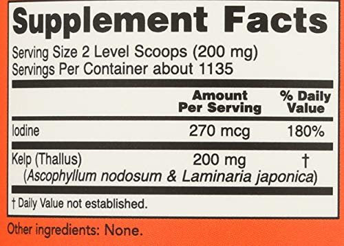 NOW Foods Kelp Pulver – 227 g (8 oz) | Natürliche Jodquelle aus Meeresalgen
