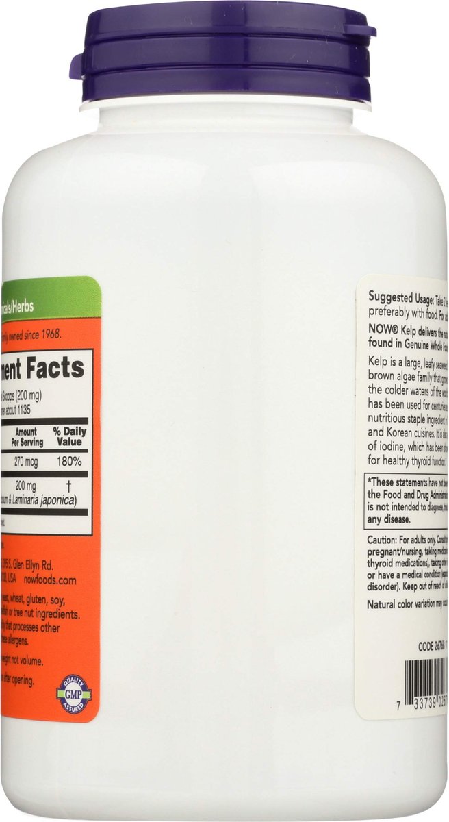 NOW Foods Kelp Pulver – 227 g (8 oz) | Natürliche Jodquelle aus Meeresalgen