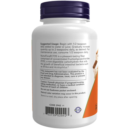 NOW Foods NutraFlora FOS Pulver – Präbiotische Ballaststoffe, 113 g (4 Unzen)