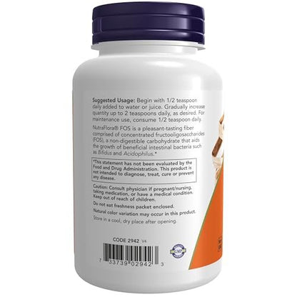 NOW Foods NutraFlora FOS Pulver – Präbiotische Ballaststoffe, 113 g (4 Unzen)