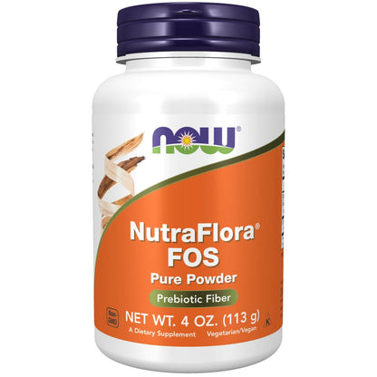 NOW Foods NutraFlora FOS Pulver – Präbiotische Ballaststoffe, 113 g (4 Unzen)