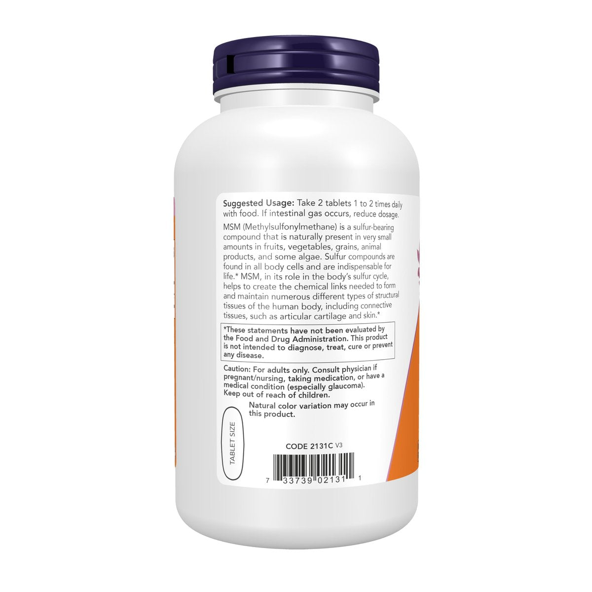 NOW Foods MSM (Methylsulfonylmethan) 1.500 mg – 200 Tabletten – Unterstützt gesunde Gelenke und Knorpel*