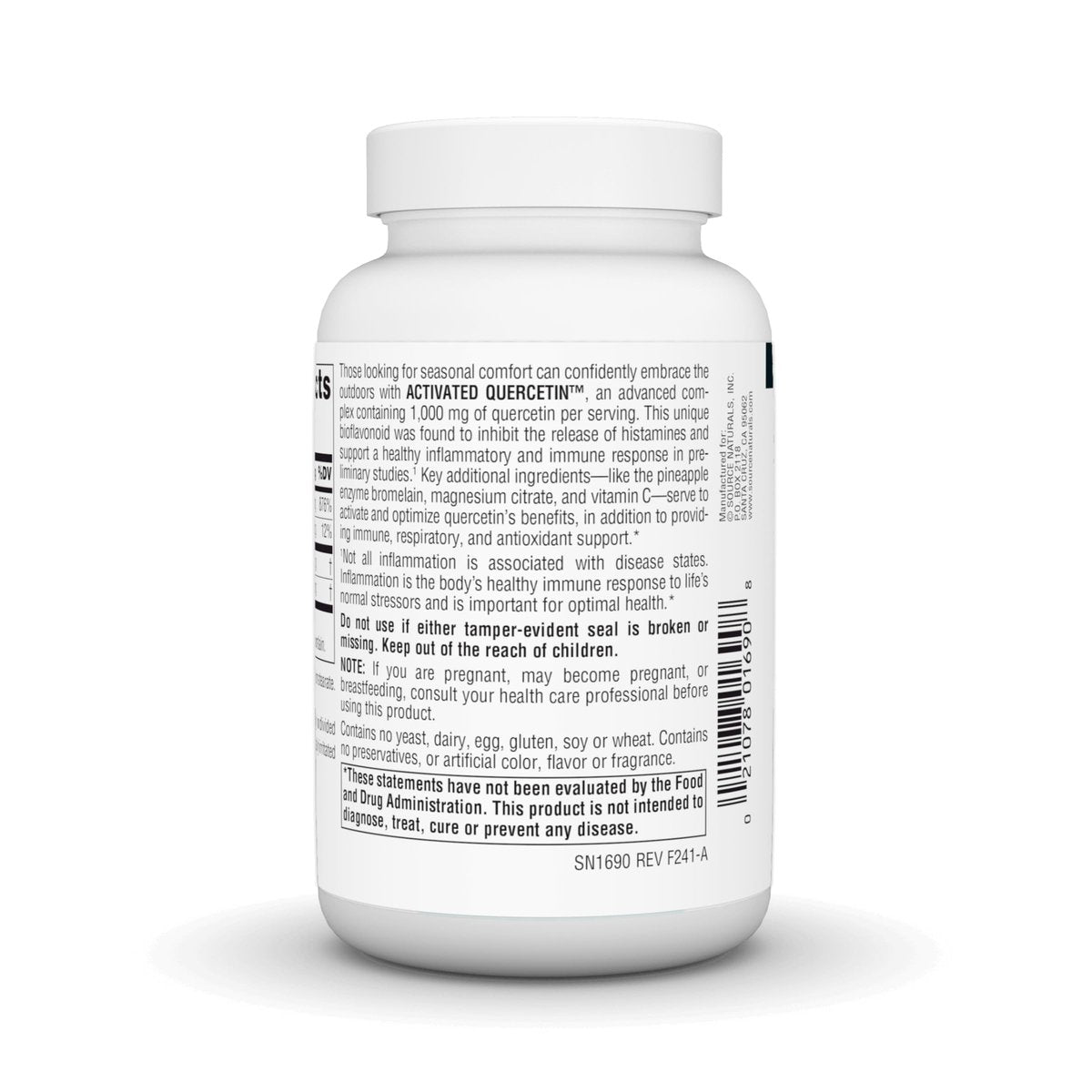 Source Naturals Aktiviertes Quercetin – Bioflavonoid-Komplex für saisonale & Immununterstützung*, 100 Kapseln