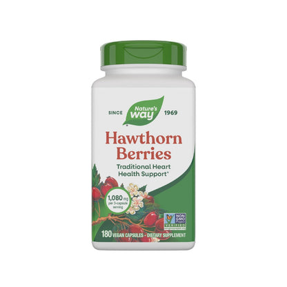 Nature's Way Premium Kräuter Weißdornbeeren, 1.530 mg pro Portion, 180 Kapseln