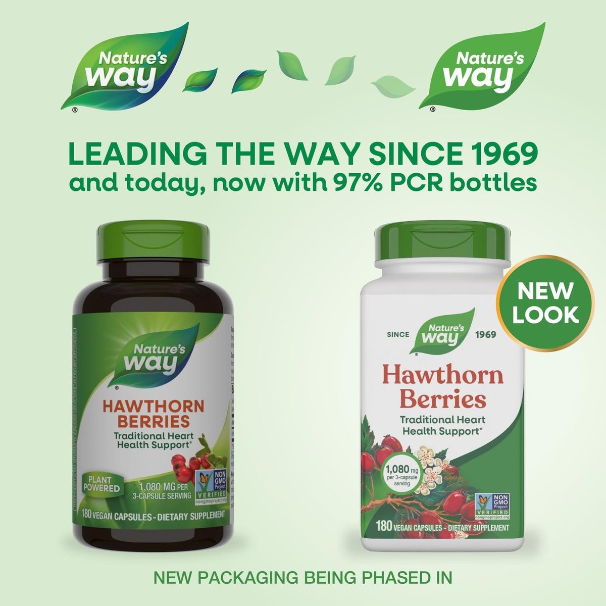 Nature's Way Premium Kräuter Weißdornbeeren, 1.530 mg pro Portion, 180 Kapseln