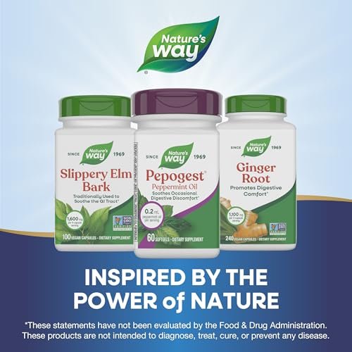Nature's Way Pepogest Pfefferminzöl – Magen-Darm-Beschwerden lindern*, magensaftresistente Weichkapseln, 60 Stück