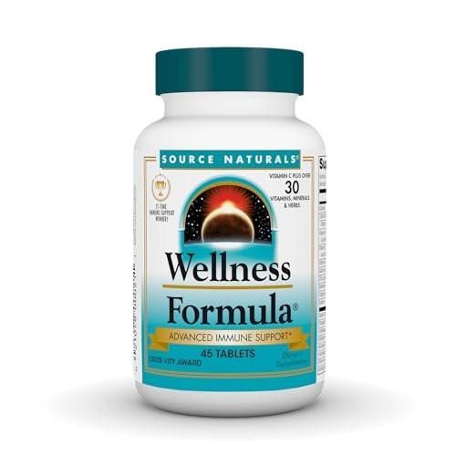 Source Naturals Wellness Formula Bio-Aligned Vitamine & Kräuterabwehr – Immunsystem-Unterstützung & Immunbooster – 45 Tabletten