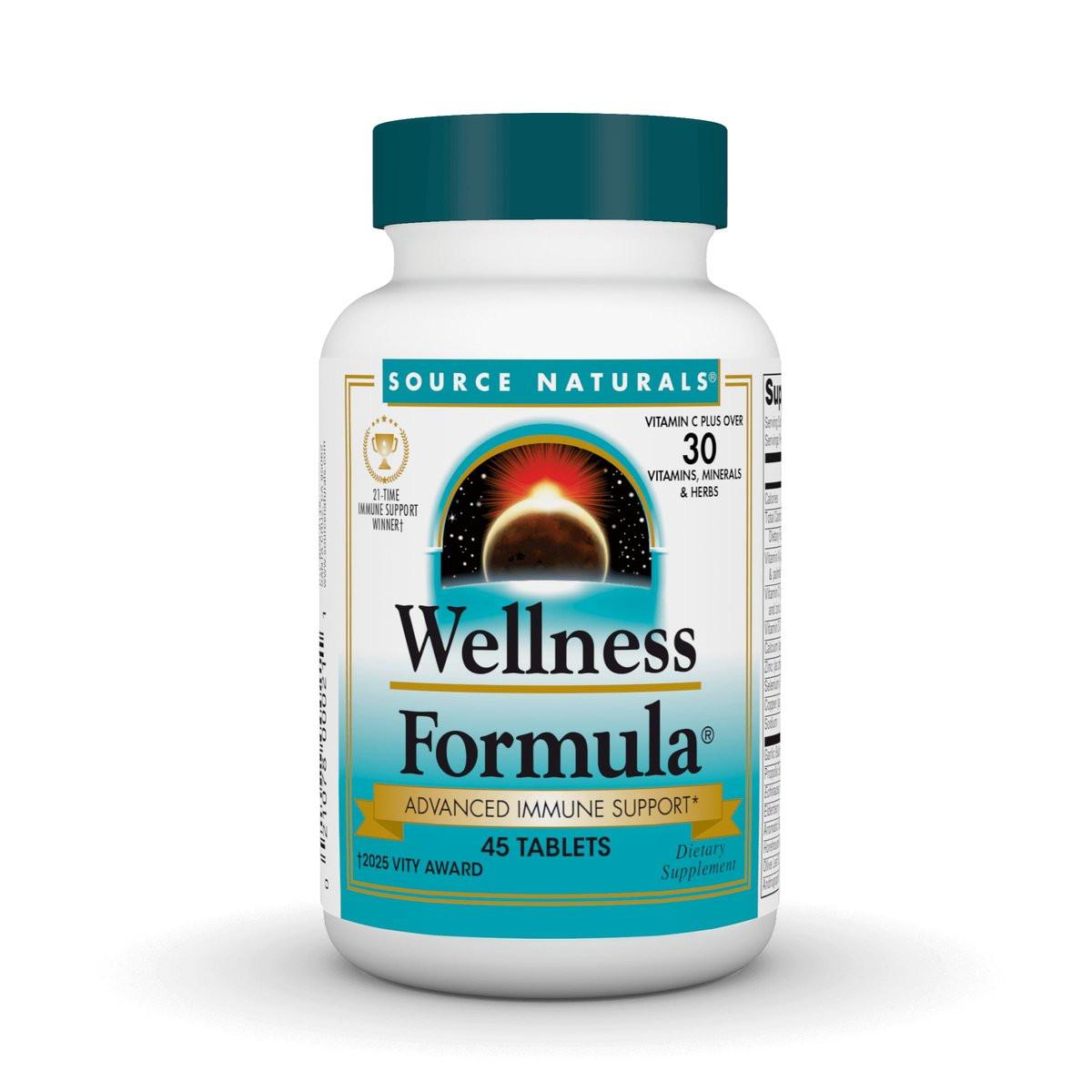 Source Naturals Wellness Formula Bio-Aligned Vitamine & Kräuterabwehr – Immunsystem-Unterstützung & Immunbooster – 45 Tabletten