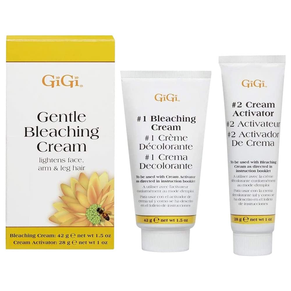 GiGi Sanfte Bleichcreme für Haare, Gesichts- und Körperhaare, 28 g – Sichere Haarbleiche & Alternative zu Enthaarungswachs und Enthaarungscreme – Hellt dunkle Haare für ein natürliches Aussehen