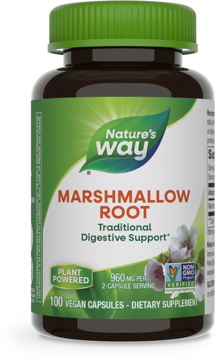Nature's Way Premium Herbal Eibischwurzel, 960 mg pro Portion, 100 Kapseln