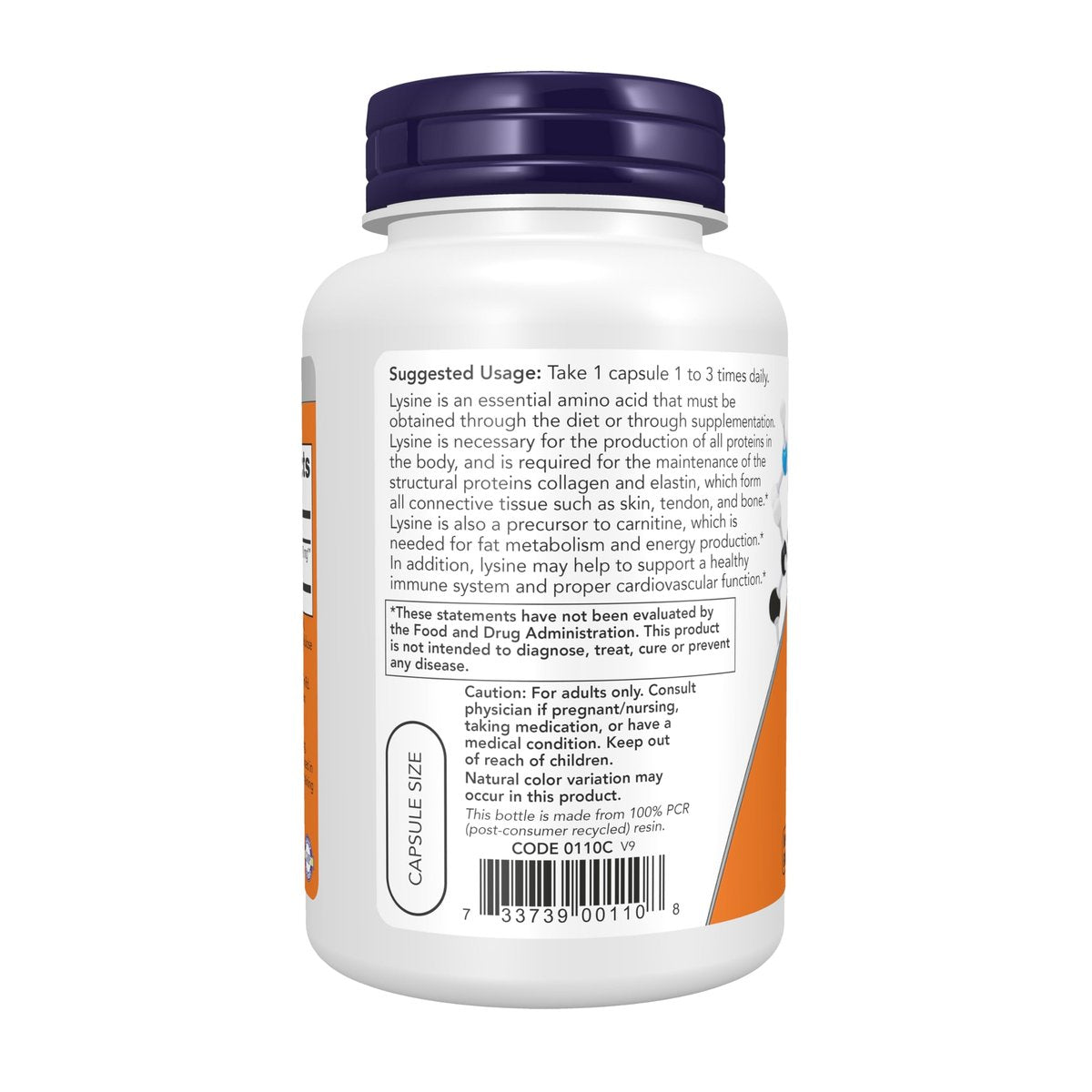 NOW Foods L-Lysin 500 mg, 100 vegane Kapseln – Essentielle Aminosäure zur Unterstützung des Immunsystems