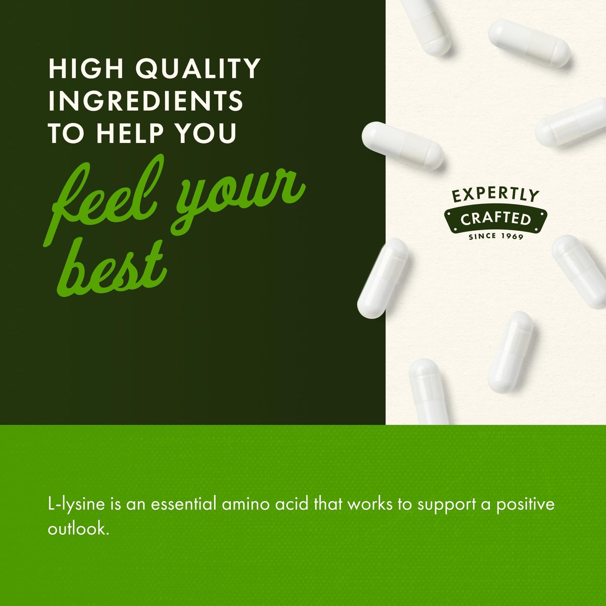 Swanson L-Lysin 500 mg – 300 Kapseln, freie Form, Aminosäure für Immunsystem & Nervensystem