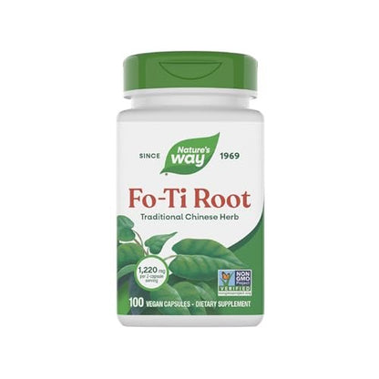 Nature's Way Fo-Ti Wurzel, Traditionelles Chinesisches Kraut, 1.220 mg pro Portion, 100 Vegane Kapseln