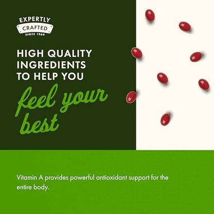 Swanson Beta-Carotin Vitamin A 25.000 IE – 7.500 mcg für Augen- und Hautgesundheit, Immununterstützung – 300 Weichkapseln