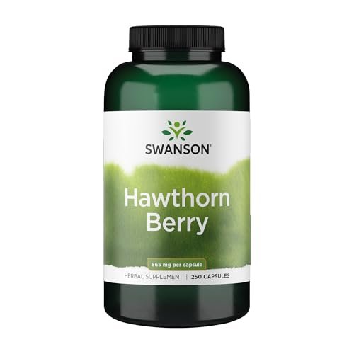 Swanson Weißdornbeere Vollspektrum – 250 Kapseln, 565 mg – Herz-Kreislauf-Unterstützung mit antioxidativen Flavonoiden