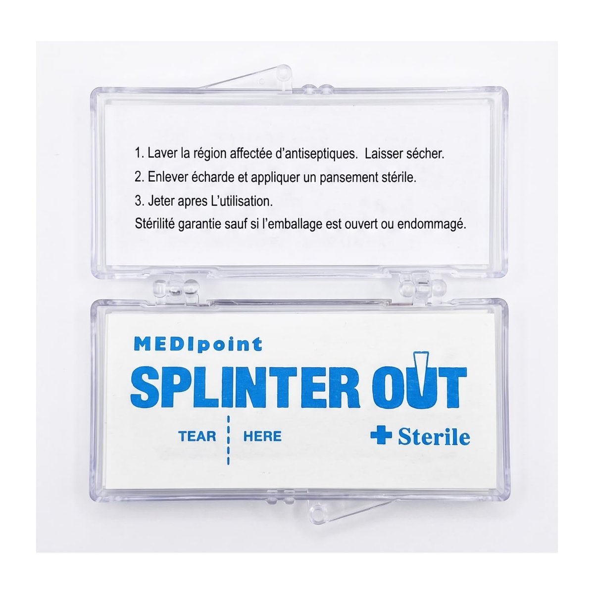 Medipoint Splitter Entferner – 20 Stück, Splitterpinzette aus Kunststoff, Silber