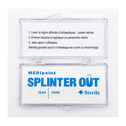 Medipoint Splitter Entferner – 20 Stück, Splitterpinzette aus Kunststoff, Silber