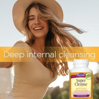 Nature’s Secret Super Cleanse – Extra Stärke Darmreinigung mit 14 Kräutern & Probiotika – Unterstützt Darmgesundheit, Entgiftung & Verdauung – Sanfte Ausscheidungsformel – 100 Tabletten (1 Packung)