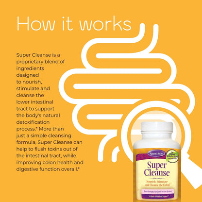 Nature’s Secret Super Cleanse – Extra Stärke Darmreinigung mit 14 Kräutern & Probiotika – Unterstützt Darmgesundheit, Entgiftung & Verdauung – Sanfte Ausscheidungsformel – 100 Tabletten (1 Packung)