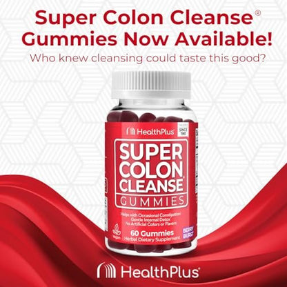 Health Plus Super Colon Cleanse Nachtformel – 60 Kapseln für Verdauungsunterstützung, Verstopfungslinderung und Blähungen Reduzierung mit Probiotika und Baldrianwurzel