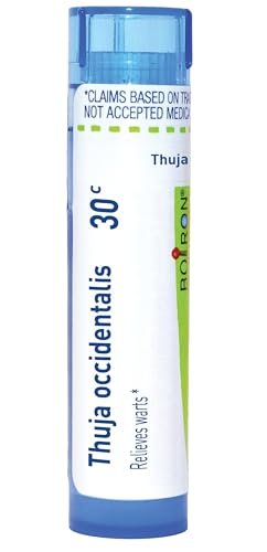 Boiron Thuja Occidentalis 30C Homöopathisches Mittel zur schmerzfreien Warzenentfernung - 80 Kügelchen