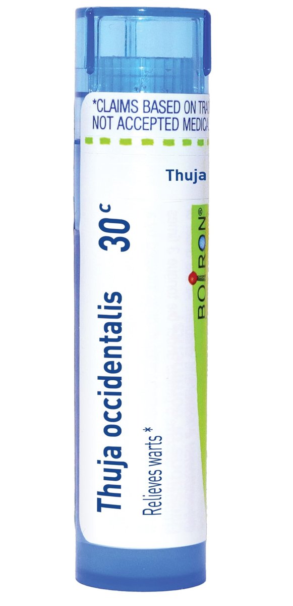Boiron Thuja Occidentalis 30C Homöopathisches Mittel zur schmerzfreien Warzenentfernung - 80 Kügelchen