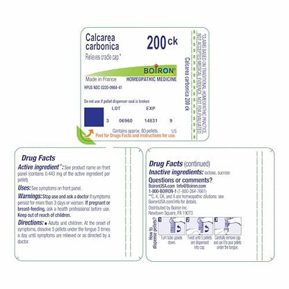 Boiron Calcarea Carbonica 200CK – Homöopathisches Mittel gegen Milchschorf – 80 Globuli