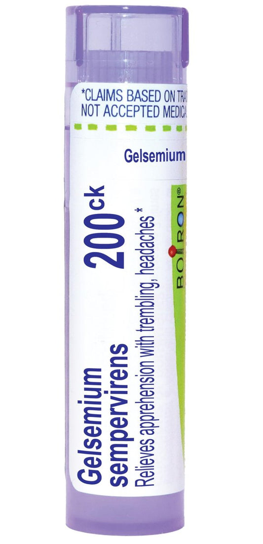 Boiron Gelsemium Sempervirens 200Ck – 80 Kügelchen bei Aufregung mit Zittern und Kopfschmerzen