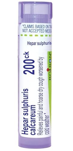 Boiron Hepar Sulphuris Calcareum 200Ck Homöopathisches Arzneimittel gegen Husten – 80 Kügelchen