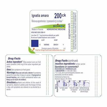 Boiron Ignatia Amara 200CK Homöopathisches Mittel gegen Stress – 80 Kügelchen