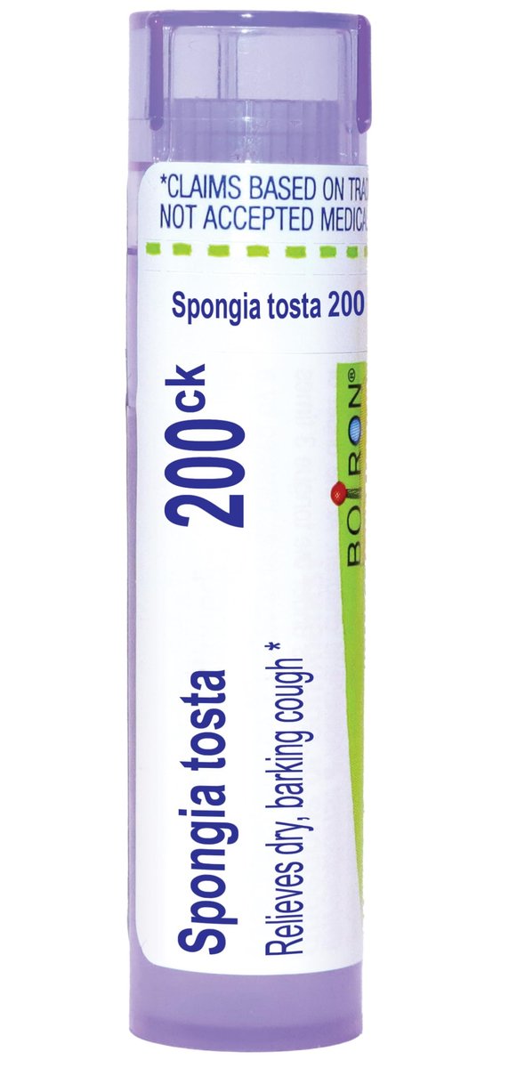 Boiron Spongia Tosta 200Ck Homöopathisches Mittel gegen Krupphusten - 80 Kügelchen