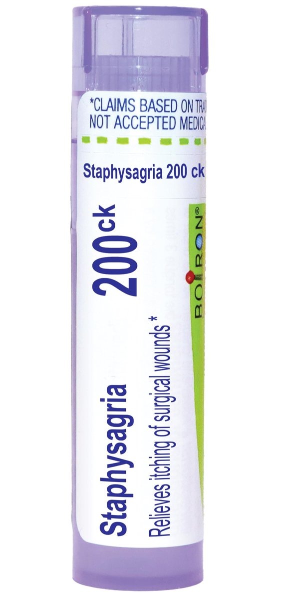 Boiron Staphysagria 200Ck Homöopathisches Arzneimittel für Operationswunden – 80 Kügelchen