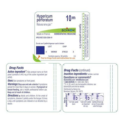 Boiron Hypericum Perforatum 10M Homöopathisches Arzneimittel bei Nervenschmerzen – 80 Kügelchen