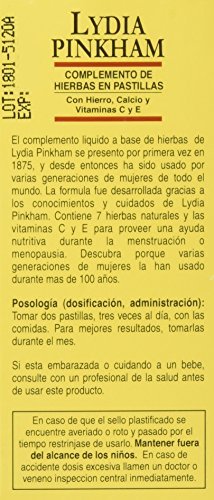 Lydia Pinkham Kräuterergänzung Tabletten für Menstruation und Wechseljahre Unterstützung, 72 Stück