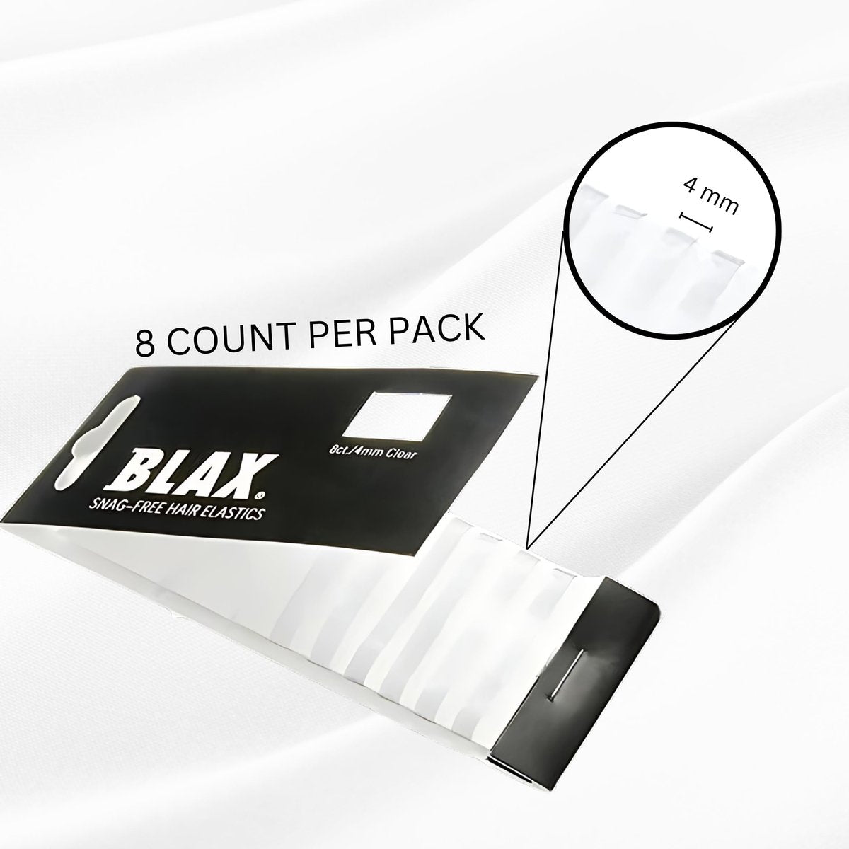 Klare Haargummis – Transparente, snag-freie Haarbänder ohne Haarbruch, 4 mm, 8 Stück